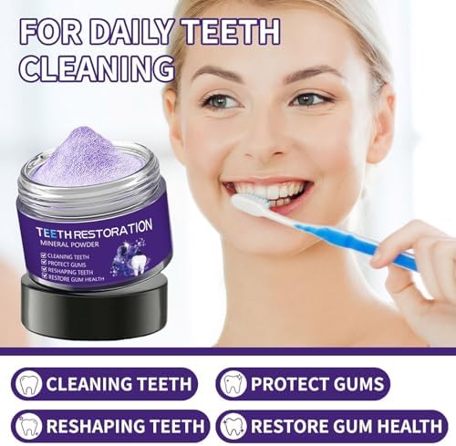 2 Piezas de Polvo Mineral para Restauración Dental, Fortalece Encías, Blanquea Dientes y Refresca el Aliento, Restauración Natural de Dientes - imagen 2