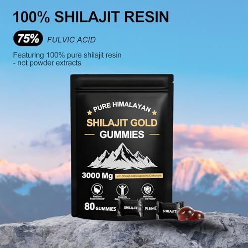 Gomitas de Shilajit | Gomitas Shilajit Gold para Hombres y Mujeres | Ricas en Ashwagandha y Gokshura | Ácido Fulvico y 85+ Minerales | Sin Azúcar - imagen 8