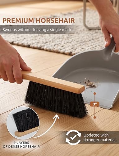 Cepillo de Caballo Takavu con Mango de Madera de Haya - Cepillo Manual para Muebles de Exterior, Cojines de Patio, Serrín de Banco de Trabajo, Mesa - imagen 3