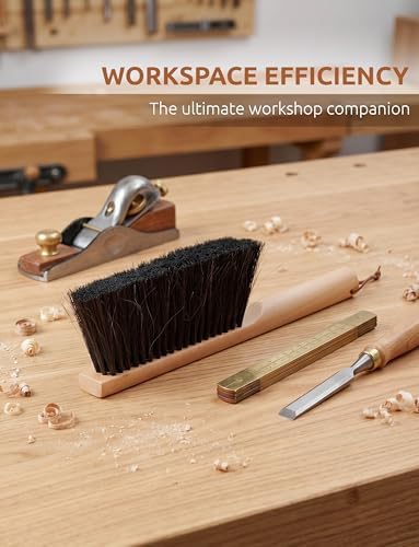 Cepillo de Caballo Takavu con Mango de Madera de Haya - Cepillo Manual para Muebles de Exterior, Cojines de Patio, Serrín de Banco de Trabajo, Mesa - imagen 7