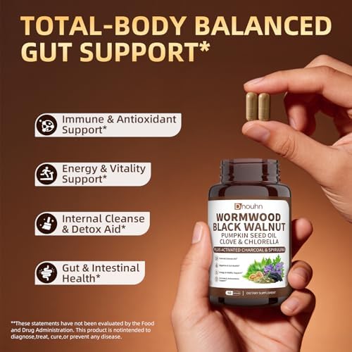 Limpieza de Parásitos con Ajenjo, Nogal Negro y Clavo para Humanos – Detox Natural del Intestino y Salud Digestiva con Semillas de Calabaza, Ajo, - imagen 5