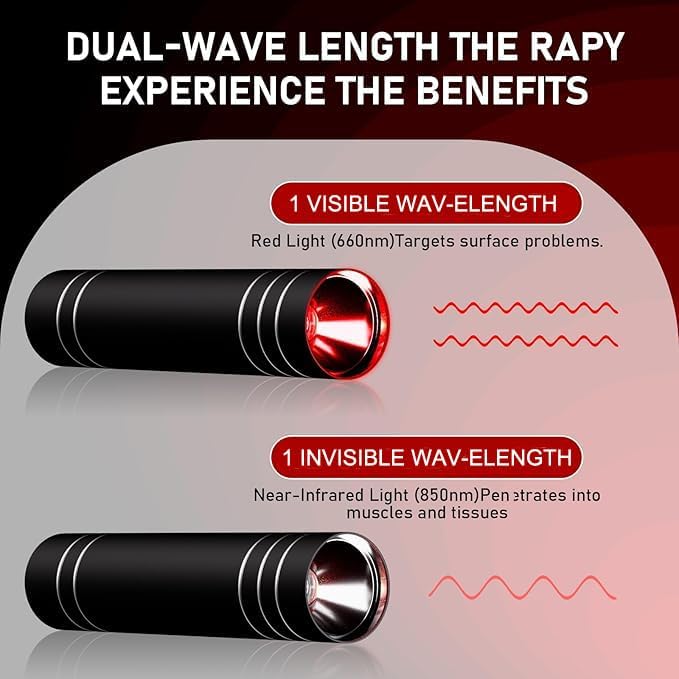 Dispositivo de Terapia de Luz Roja para Articulaciones y Músculos, Varita de Luz LED 660nm&850nm, Linterna Terapéutica Portátil, Luz Infrarroja para - imagen 5
