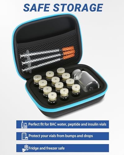 Estuche para Péptidos de 13 Ranuras, Soporte para Viales de Agua BAC de 30ml y 3ml, Ideal para Refrigerador y Viajes, Solo Estuche - imagen 6