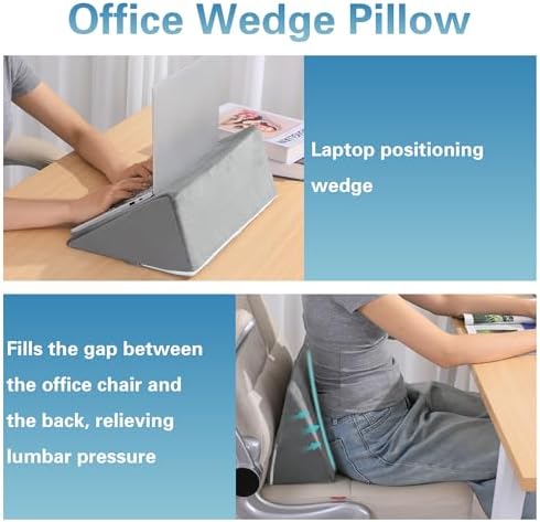 Cojín en Cuña Pequeño BALAPET para Dormir de Lado, Almohada de Espuma Premium para Elevación de Piernas y Yoga, Reduce el Dolor de Espalda - imagen 4