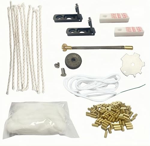 Kit de Reparación para Encendedores, Juego de Yesca y Mecha Compatible con Encendedores Zippo, Incluye Yesca, Mecha de Algodón, Resortes y Más - imagen 1