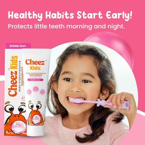 Pasta de Dientes para Niños Sin Flúor con Nano Hidroxiapatita y Xilitol, Segura para Tragar, Sin SLS, Cuidado Suave del Esmalte, Sabor Chicle - imagen 5