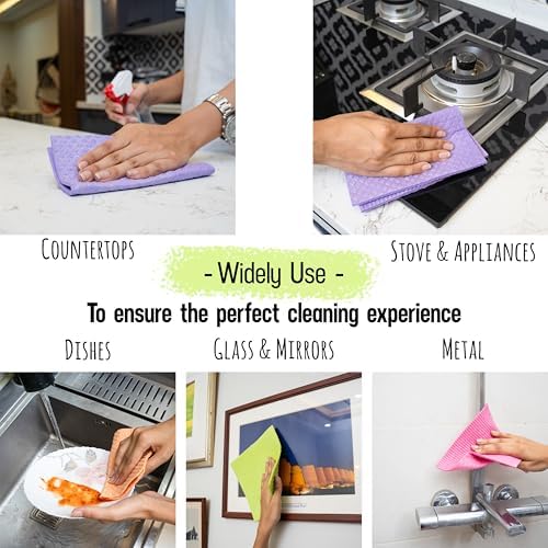 Paquete de 10 Paños de Cocina Aquasorb – Paños Suecos Reutilizables, Sin Olores, Certificados OEKO-TEX, Ecológicos - imagen 3