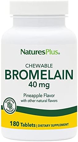 Suplemento Natural de Bromelina Masticable NaturesPlus - 180 Tabletas - Enzima Proteolítica Vegana y Sin Gluten - Apoya Digestión, Articulaciones y - imagen 1