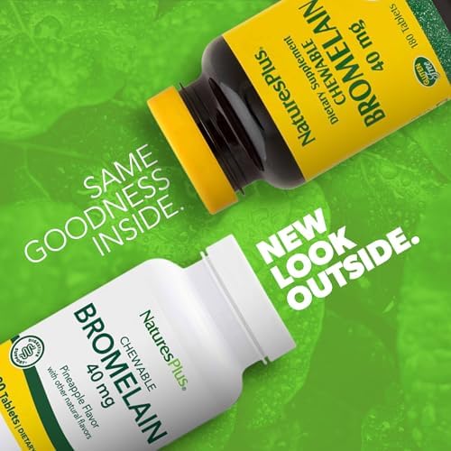 Suplemento Natural de Bromelina Masticable NaturesPlus - 180 Tabletas - Enzima Proteolítica Vegana y Sin Gluten - Apoya Digestión, Articulaciones y - imagen 2