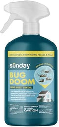 Spray Insecticida para el Hogar Sunday Bug Doom - Barrera Interior con Piretrina Botánica - Elimina Hormigas, Arañas, Cucarachas y Más - 16 Fl Oz - imagen 1