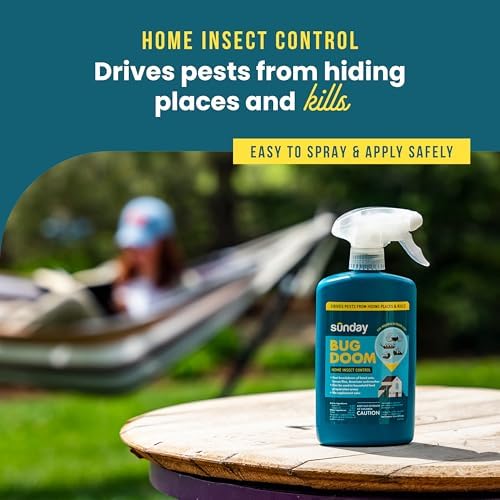 Spray Insecticida para el Hogar Sunday Bug Doom - Barrera Interior con Piretrina Botánica - Elimina Hormigas, Arañas, Cucarachas y Más - 16 Fl Oz - imagen 2