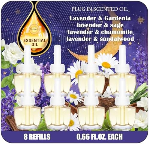 Recargas de Ambientador Eléctrico 8 Piezas – Aroma de Verano, Aceite Esencial de Lavanda con Gardenia, Salvia, Manzanilla y Sándalo, Compatible con - imagen 1