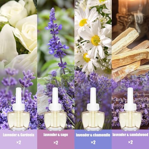 Recargas de Ambientador Eléctrico 8 Piezas – Aroma de Verano, Aceite Esencial de Lavanda con Gardenia, Salvia, Manzanilla y Sándalo, Compatible con - imagen 3