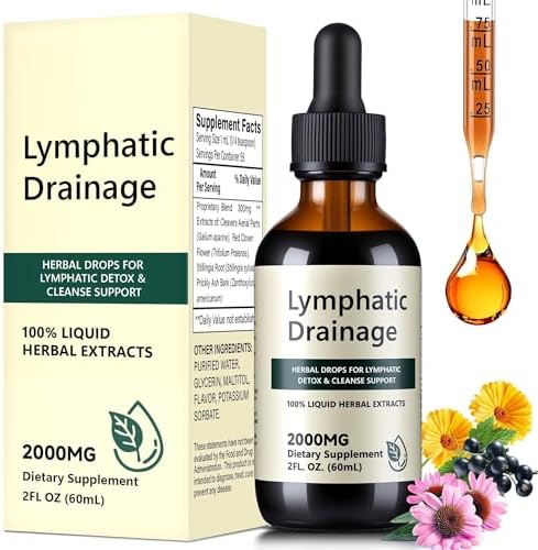 Gotas Orgánicas Wacipek para Drenaje Linfático, Suplemento para Circulación Linfática Saludable, Reduce la Inflamación y Apoya la Desintoxicación, - imagen 1