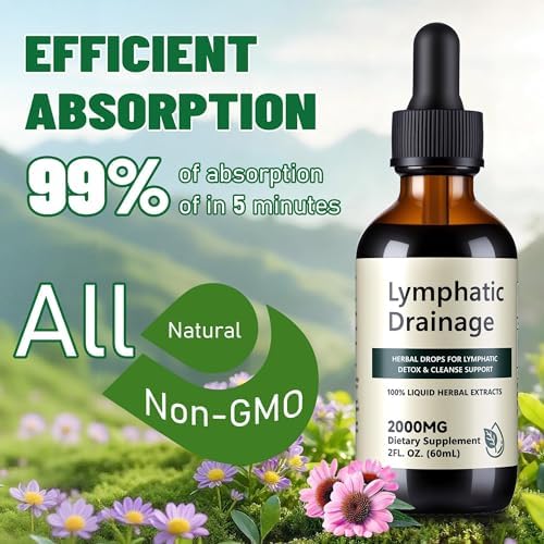 Gotas Orgánicas Wacipek para Drenaje Linfático, Suplemento para Circulación Linfática Saludable, Reduce la Inflamación y Apoya la Desintoxicación, - imagen 2