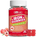 Gomitas de Hierro para Mujeres y Hombres - Suplemento de Hierro con Ácido Fólico, Vitamina C, B12, B6 y Zinc, Sabor Durazno, Veganas, 60 Gomitas - imagen 1