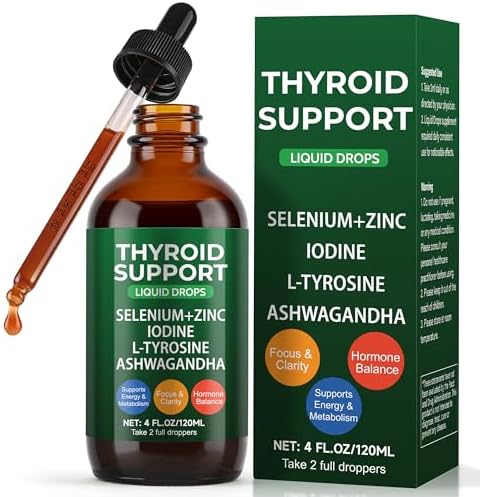 Crobirware Suplemento Líquido de Soporte para Tiroides - Aumenta Energía, Claridad Mental y Metabolismo - Con Yodo, Zinc, Selenio y Ashwagandha - - imagen 1