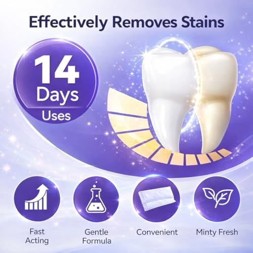 Tiras Blanqueadoras para Dientes Sensibles – Blanqueo Diario Suave, Seguras para el Esmalte y Sin Peróxido, Elimina Manchas de Café y Té, Portátiles - imagen 3