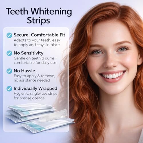 Tiras Blanqueadoras para Dientes Sensibles – Blanqueo Diario Suave, Seguras para el Esmalte y Sin Peróxido, Elimina Manchas de Café y Té, Portátiles - imagen 5