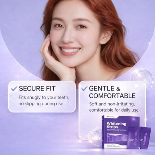 Tiras Blanqueadoras para Dientes Sensibles – Blanqueo Diario Suave, Seguras para el Esmalte y Sin Peróxido, Elimina Manchas de Café y Té, Portátiles - imagen 6
