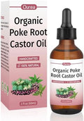 Aceite Orgánico de Raíz de Poke y Ricino – Aceite Herbal Natural para Masaje Linfático, Cuidado de la Piel y Relajación – Aceite Corporal de Tejido - imagen 1