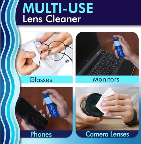 Kit de Limpiador de Lentes Clear View | 2 Botellas de 8oz, 1 Spray de Viaje (1oz), 3 Paños de Microfibra Premium | Seguro para Todos los Lentes y - imagen 4
