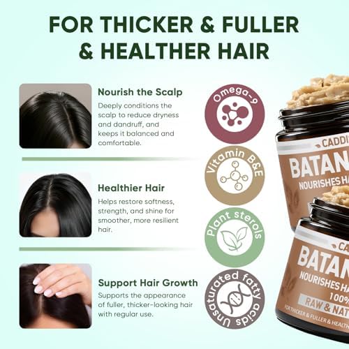 Aceite de Batana CADDISE para el Crecimiento del Cabello - 100% Puro y Natural, Pasta de Batana de Honduras para Cabello Más Fuerte y Abundante, - imagen 8