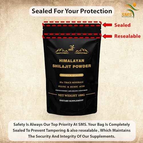 Shilajit Puro en Polvo de Himalaya - Grado Oro 100% Puro con Ácido Fúlvico y 85+ Minerales Traza para Energía y Soporte Inmunológico - 100g - imagen 6