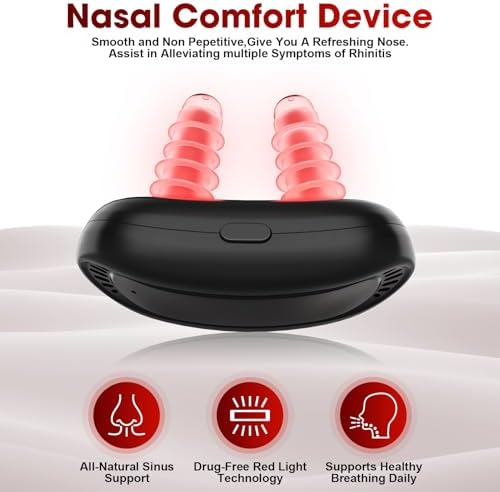 Dispositivo de Terapia Nasal de Luz Roja para Alivio de Sinusitis, 650nm, Portátil con 3 Modos y Apagado Automático, Alivia Sequedad, Resfriados y - imagen 2