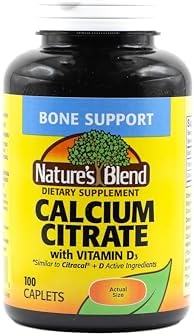 Calcio Citrato con D3 de Nature's Blend, 100 Cápsulas - imagen 1