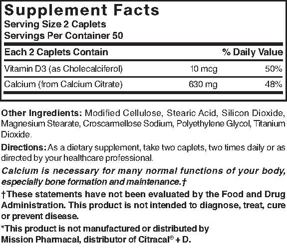 Calcio Citrato con D3 de Nature's Blend, 100 Cápsulas - imagen 3