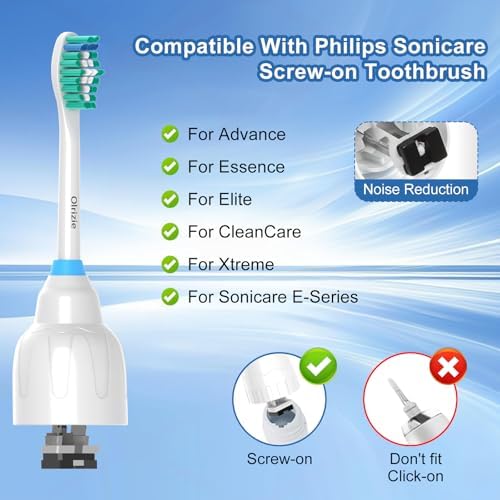 Cabezas de Repuesto para Cepillo de Dientes Eléctrico Sonicare E-Series, 6 Piezas, Compatibles con Philips Sonicare Essence, Xtreme, Elite, Advance y - imagen 2