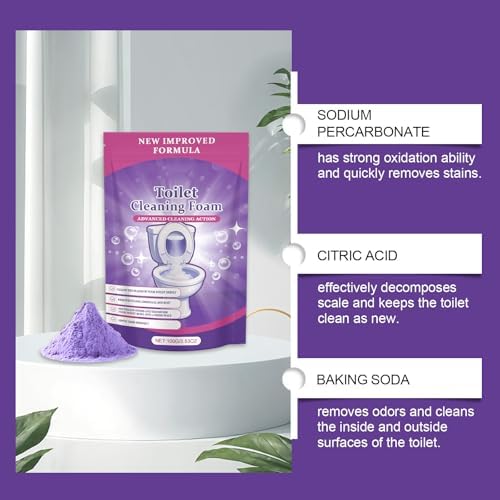 Limpiador en Polvo Espumoso para Inodoro VAGUELUNE - Espuma Potente Autocatalítica para Limpieza Profunda, Elimina Manchas y Sarro (100g / 3.53oz, - imagen 6