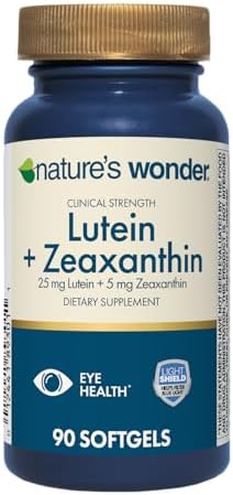 Nature's Wonder Luteína 25 mg con Zeaxantina 5 mg en gelatina blanda para adultos, apoya la salud visual, libre de gluten, sin colores artificiales, - imagen 1