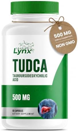 Leaping Lynx TUDCA 500mg – Suplemento de Ácido Tauroursodeoxicólico – 60 Cápsulas – Apoyo Hepático y Digestivo – No GMO, Certificado ISO - imagen 1