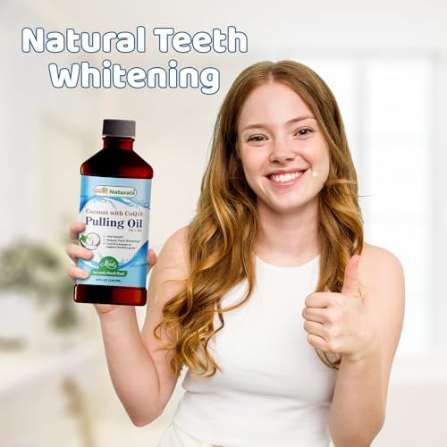 Aceite de Coco para Enjuague Best Naturals con Vitamina D3, E, K2 y COQ10 - 8 fl oz - Hecho con Aceites Esenciales en EE. UU. - imagen 4