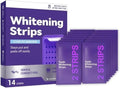 Tiras Blanqueadoras de Dientes Moradas, 14 Tiras, Reducción Suave de Manchas Diarias y Brillo Natural, Portátiles para el Hogar y Viajes - imagen 1