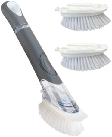 Cepillo de Platos CELOX con Dispensador de Jabón, Kit de Varita Pesada, Incluye 1 Varita y 3 Cabezas de Repuesto para Cepillo de Platos - imagen 1
