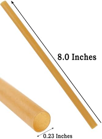 Popotes de Caña de Azúcar Bionex de 8 – Biodegradables y Compostables, Hechos en EE. UU. – 100 piezas, Alternativa Ecológica a Popotes de Plástico - imagen 2