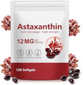 LEISGOTO Astaxantina 12mg, 120 Softgels Premium, Extraída naturalmente de Haematococcus pluvialis | Suministro para 4 meses - imagen 1