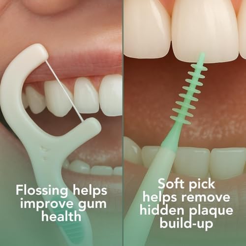 Hilo Dental 2 en 1 y Palillos Suaves, 50 Piezas, Palillos Dentales Portátiles - imagen 3