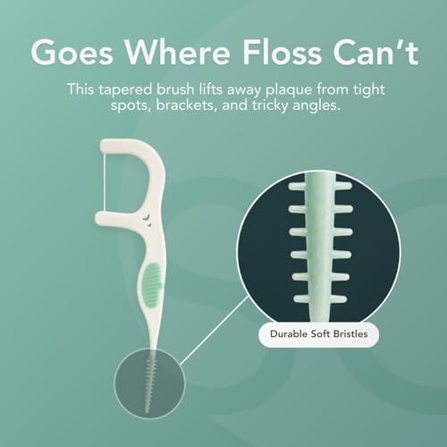 Hilo Dental 2 en 1 y Palillos Suaves, 50 Piezas, Palillos Dentales Portátiles - imagen 4