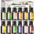 Set de Aceites Esenciales Gihen, 12 Aromas, Botellas de 10 ML, Lavanda, Limón, Rosa, Jazmín, Vainilla, Sándalo y Más, para Humidificadores y - imagen 1