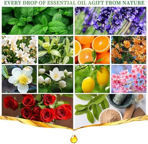 Set de Aceites Esenciales Gihen, 12 Aromas, Botellas de 10 ML, Lavanda, Limón, Rosa, Jazmín, Vainilla, Sándalo y Más, para Humidificadores y - imagen 4