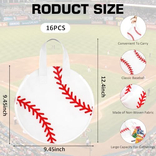 KERINGO 16 Piezas de Bolsas de Regalo para Fiesta de Béisbol, Bolsas de Dulces y Sorpresas para Niños y Adultos, Suministros de Fiesta Deportiva - imagen 2
