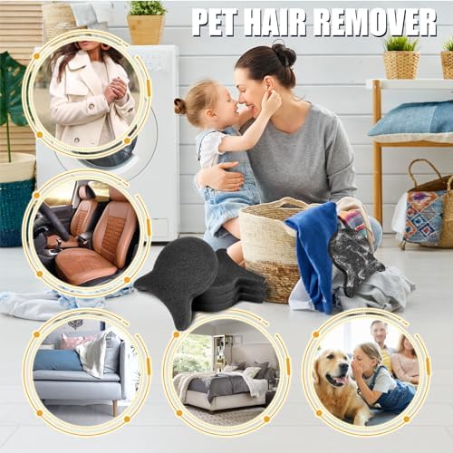 Removedor de Pelo de Mascota para Lavandería, Herramienta Reutilizable para Perros y Gatos, Elimina Efectivamente Pelo, Pelusa y Caspa, 8 Piezas - imagen 2