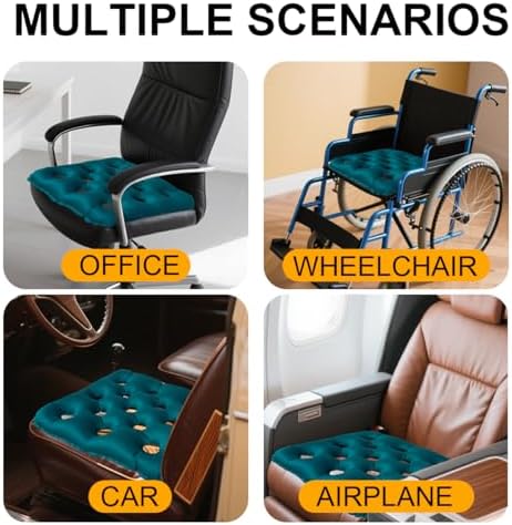 Cojín Waffle Nexonty para Sillas de Ruedas, Almohadilla Inflable para Alivio de Presión, Ideal para Oficinas, Autos, Aviones y Viajes, con Bomba - imagen 7