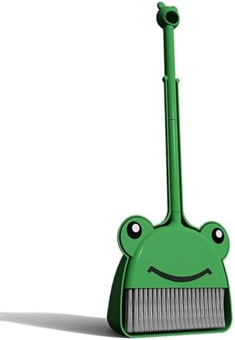 Juego de Escoba y Recogedor Infantil Mini de Rana Verde para Limpieza y Juego de Imaginación - imagen 1