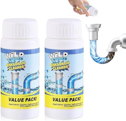 Juego de 2 Limpiadores de Drenaje Wild Tornado, Herramienta Rápida para Limpieza de Tuberías de Cocina y Baño - imagen 1