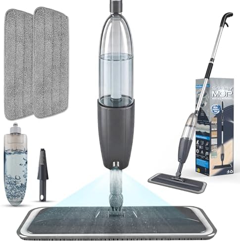 Mopa Pulverizadora para Limpieza de Pisos con Rotación 360° - Limpiador Multi-Superficie para Mopa Húmeda/Seca, Mango Ligero para Cocina, Baño, Pisos - imagen 1